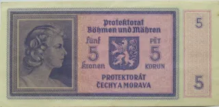 Czech Republic 5 Korun, 1940 reverse